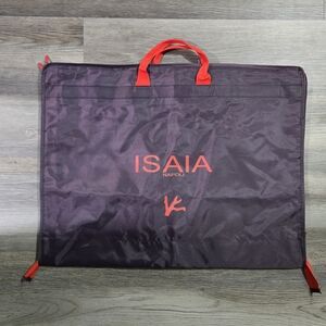 Isaia Napoli Folding Suit Garment Bag - Plum & Coral Red​